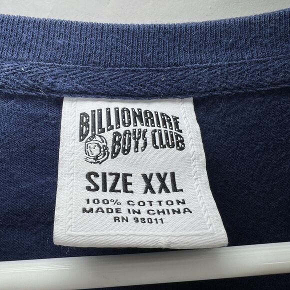 Billionaire Boys Club Spaceman T Shirt Mens Size XXL 2XL Navy Blue Short Sleeve - Picture 7 of 10